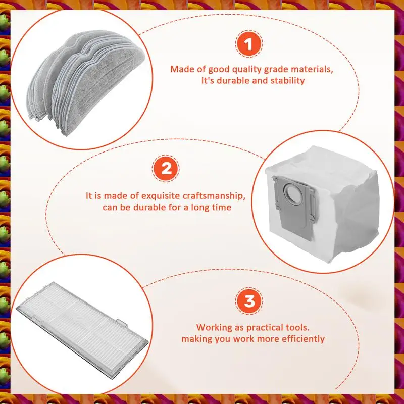 

BTCL For Roborock S7 Max Ultra Q100TSC Main Side Brush Hepa Filter Mop Cloth Dust Bag Accessories Replacement Parts