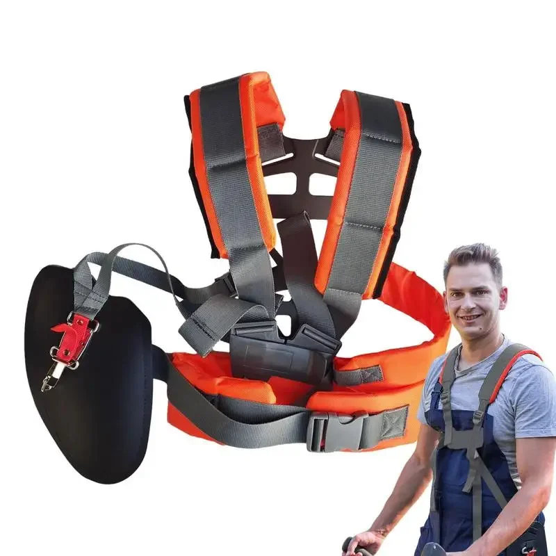 upgrade Lawn Mower Harness Strap Adjustable Grass Trimmer Strap Double Shoulder Strap Labor Saving Increase Mower Shoulder Strap