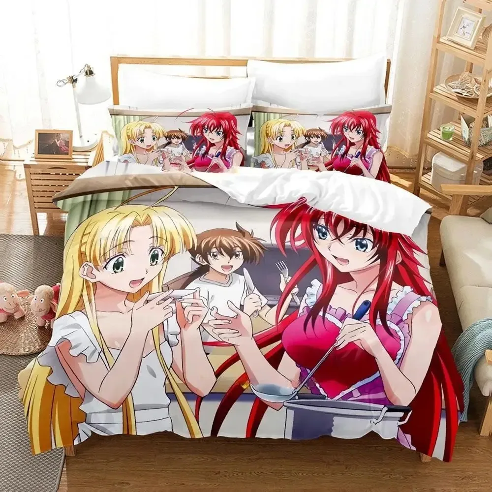 

New Kawaii High School DxD Bedding Set Single Twin Full Queen King Size Bed Set Adult Kid Bedroom Duvet cover Sets Anime Bed