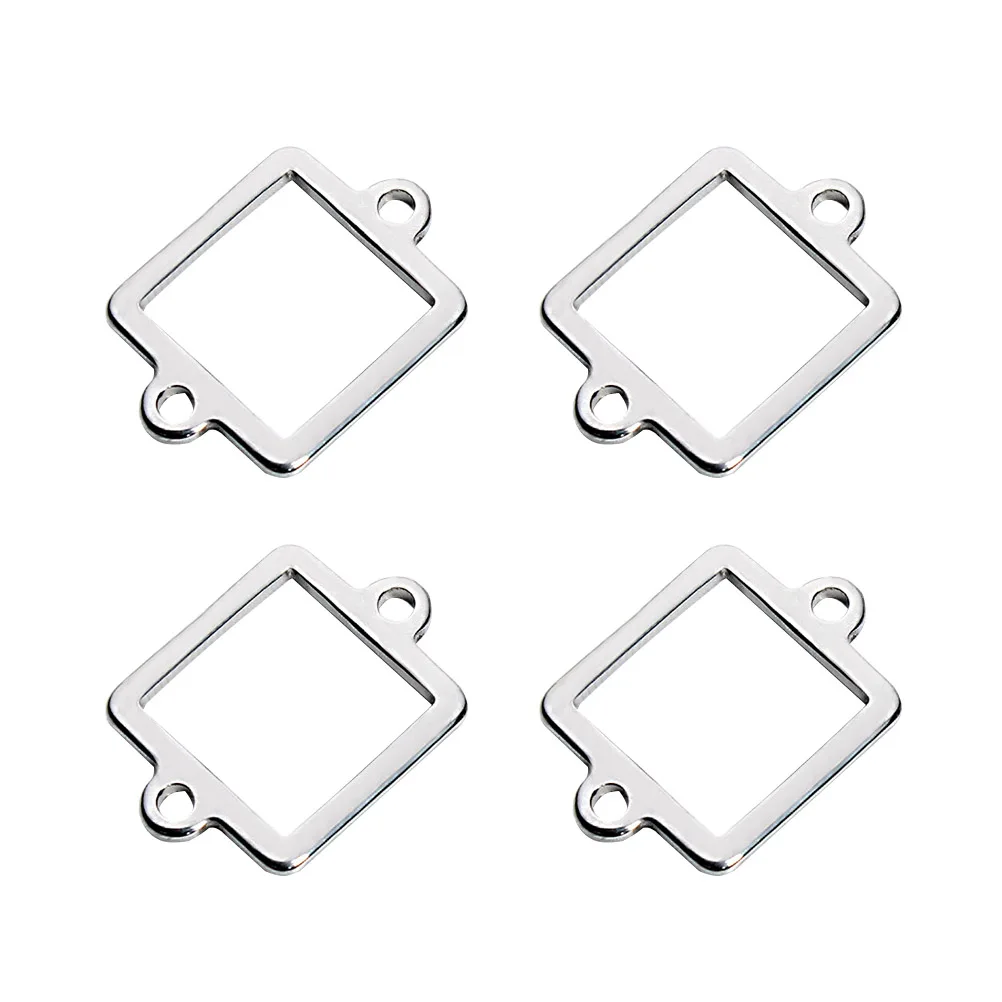 

Corrosion Resistant Stainless Steel Pendant Connector Base 20pcs Jewelry Making Tray Accessory Gift For Weddings Birthdays