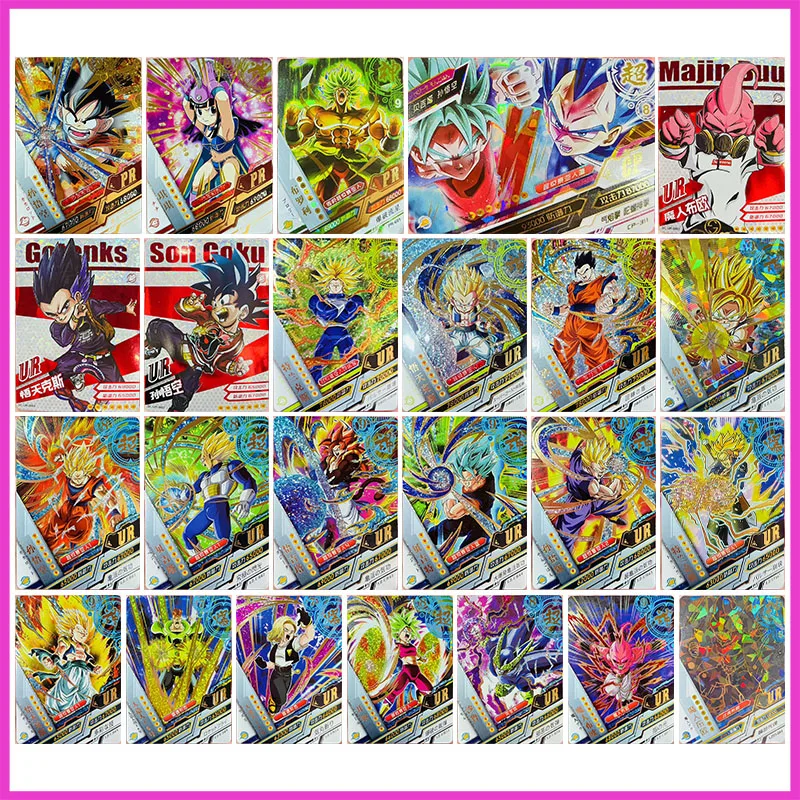 

Anime Dragon Ball Rare PR UR SSR Collectible Card Chichi Broli Bejita Majin Buu Gotenks Torankusu Toys for boys Birthday Present