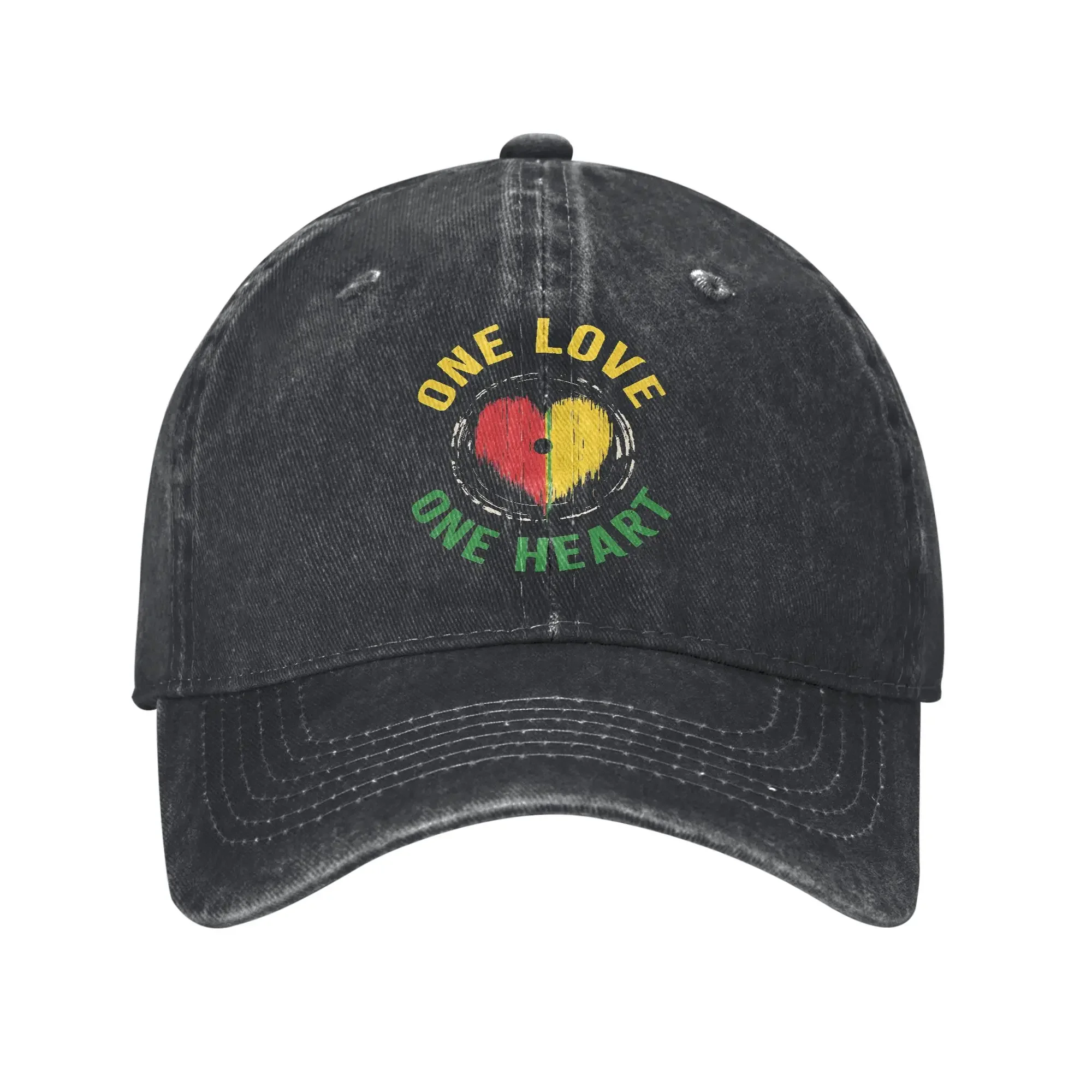 Reggae Rasta ONE LOVE ONE HEART Baseball Caps Merch For Men Women Adjustable Trucker Hat