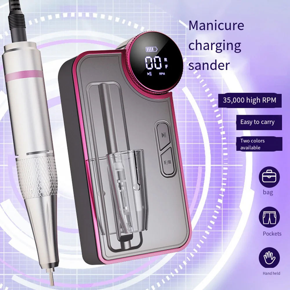 Electric Nail Drill Machine Set Nail Files Drill Bits Gel Polish Remover Professional Portable Nail Polisher Equipment