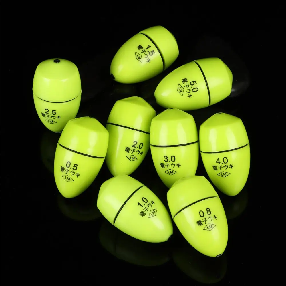 0.5/0.8/1.0/1.5/2.0/2.5/5.0 Electronic Fishing Float Red Green Rocky Float Luminous Float Night Sea Fishing Accessories