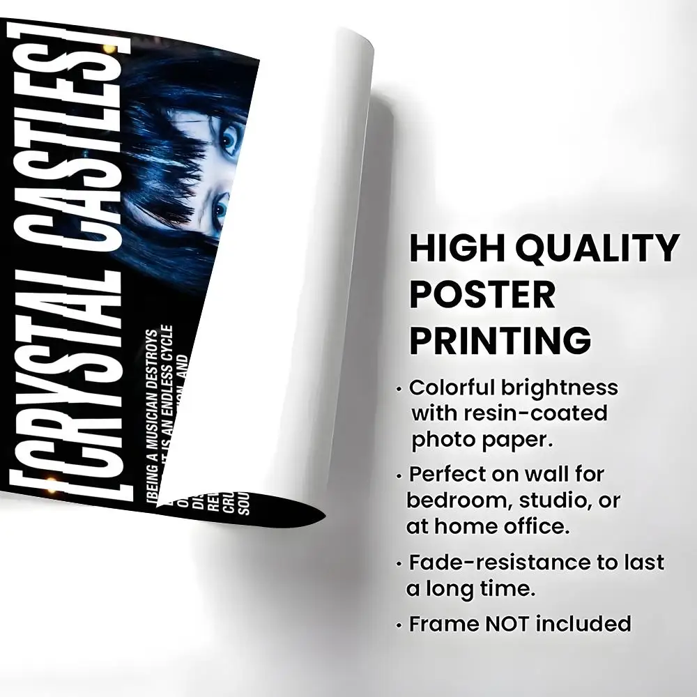 Band C-Crystal Castles Poster High-definition  poster stickers, suitable for bedroom, living room, home decoration