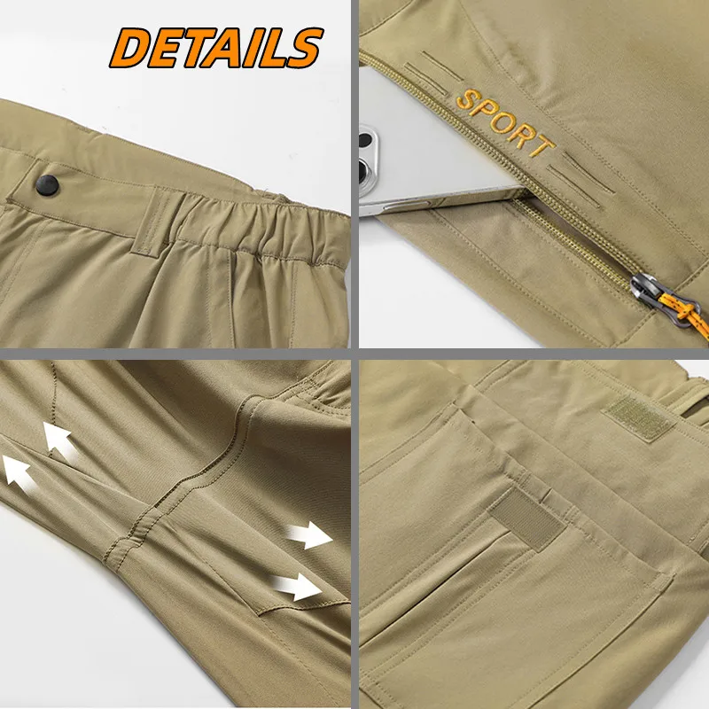 7XL Mens Summer Lightweight Tactical Hiking Pants Outdoor Multi-pocket Stretch Casual Ripstop Quick-drying Golf Safari Work Pant