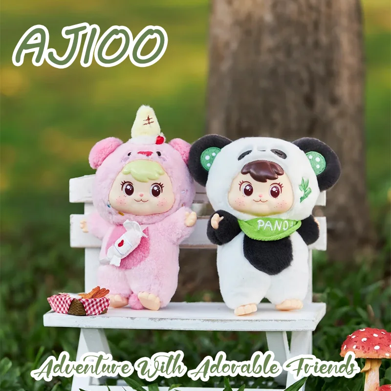 

AJIOO Adventure With Adorable Friends Series Vinyl Face Plush Blind Box Plush Bag Pendant Surprise Mystery Box Toy Birthday Gift