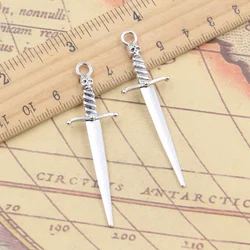 10pcs Charms Skull Sword 58x18mm Tibetan Silver Color Pendants Antique Jewelry Making DIY Handmade Craft