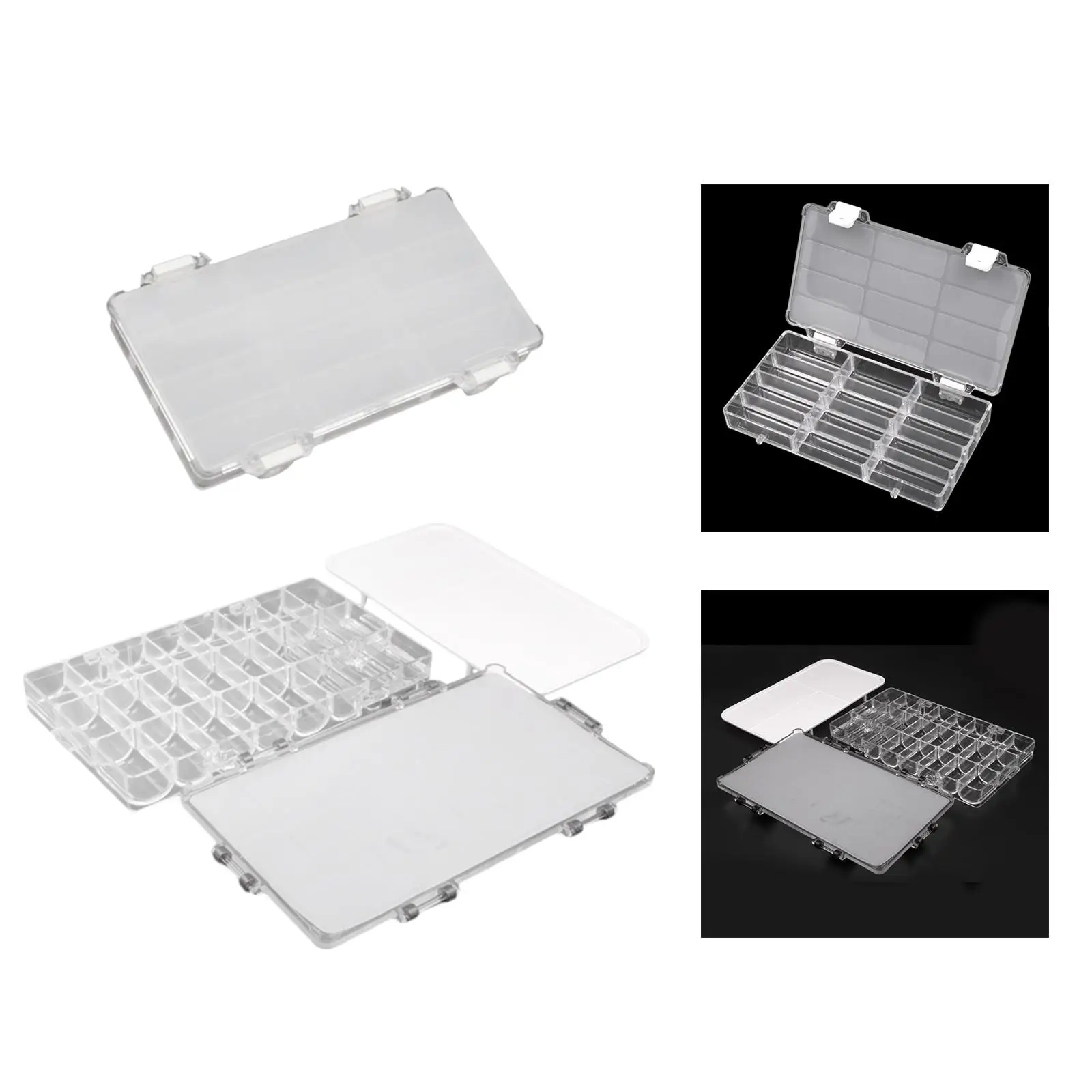 Plastic Watercolor Painting Pallet Box Airtight Solid Frame Paints Container