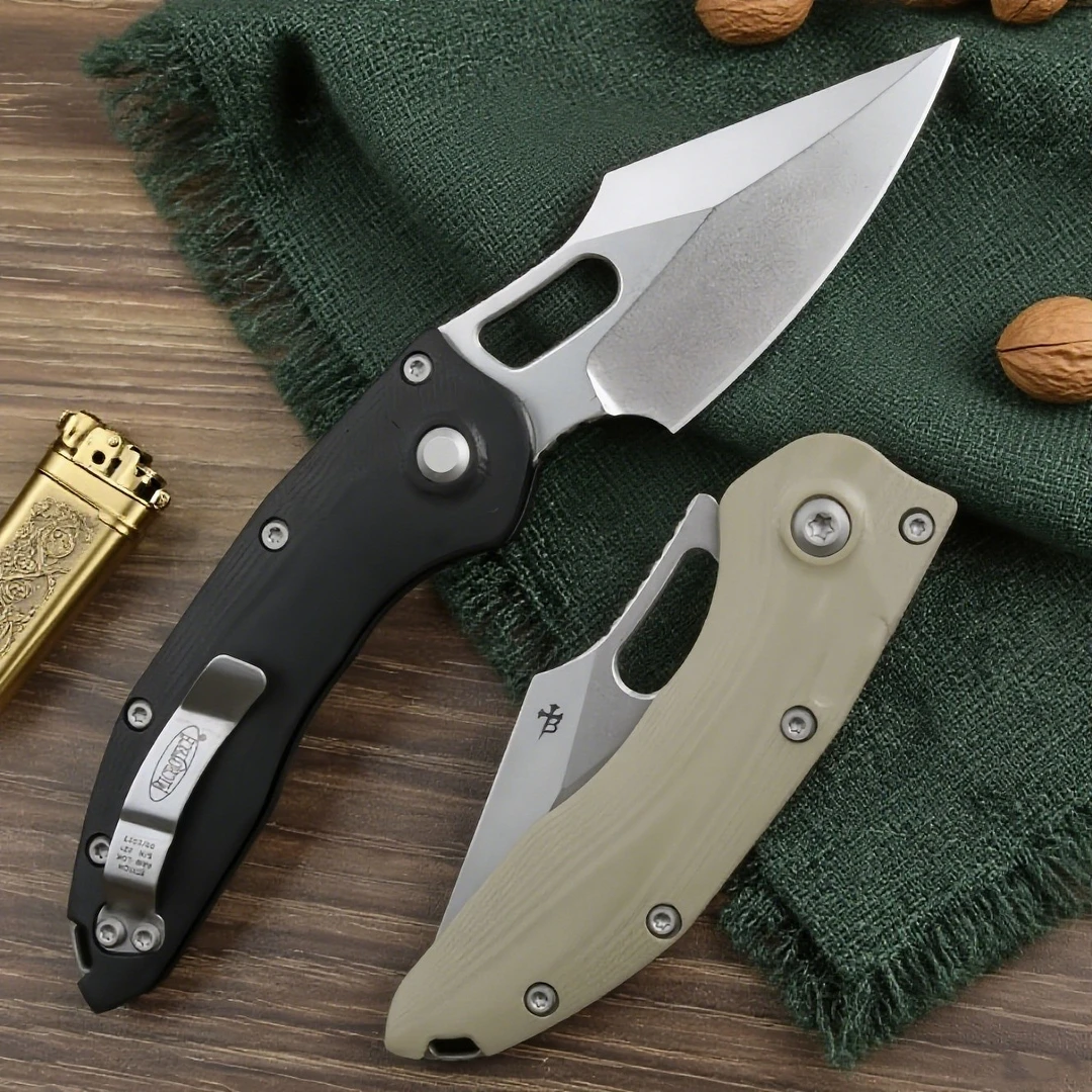 Stickey - Personalized EDC Compact Folding Knife, D2 steel, carbon fiber handle, portable emergency outdoor knife