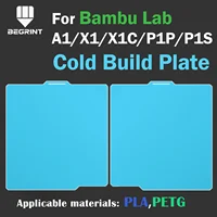 Placa de construcción para laboratorio Bambu, placa fría de baja temperatura para laboratorio Bambu P1P A1 X1 X1c P1S P2S, acero de resorte 257x257 Bambulab A1