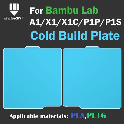 Placa de construcción para laboratorio Bambu, placa fría de baja temperatura para laboratorio Bambu P1P A1 X1 X1c P1S P2S, acero de resorte 257x257 Bambulab A1