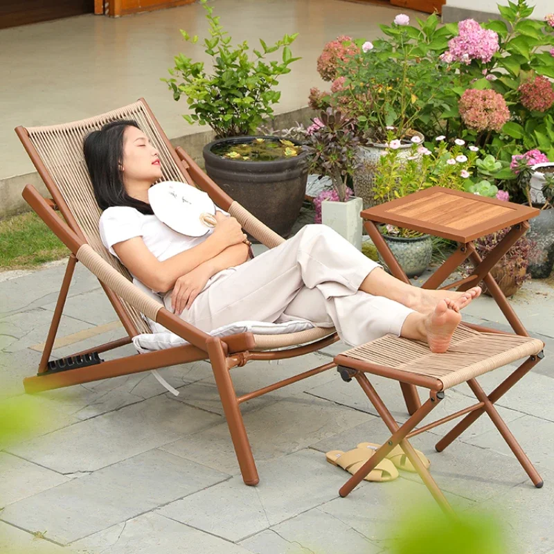 Wooden Chairs Garden Rattan Furniture Rocking Chair Beach Casting Lawn Outdoor Swing Set Patio Lounge Couch Modern Events Pool