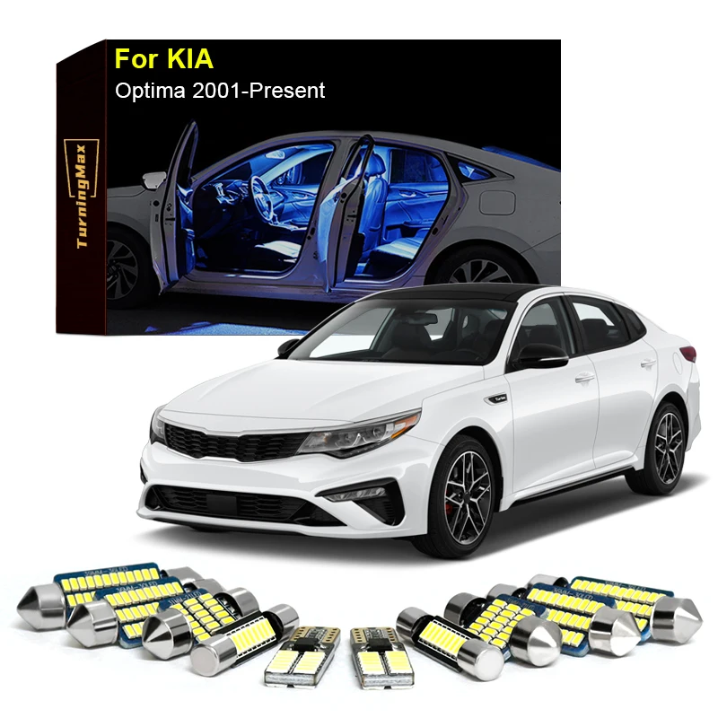 

Canbus Interior Lighting LED Bulbs Package For KIA Optima 2001-Now Dome Trunk License Plate Lights Indoor Lamps Car Accessories