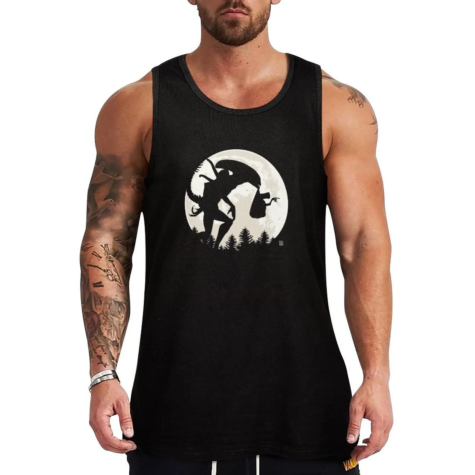 ET and Alien Tank Top Cotton Tank Top Soft Casual Sleeveless Shirt