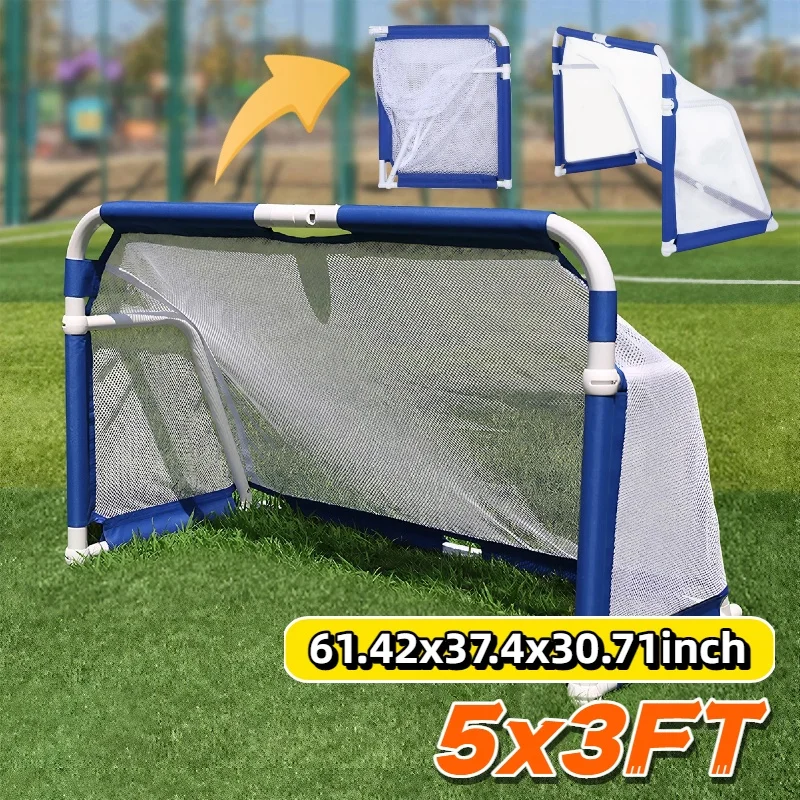 

Складные футбольные ворота из алюминия 5x3 фута (61.42x37.4x30.71 дюймов) для двора, для тренировок по футболу