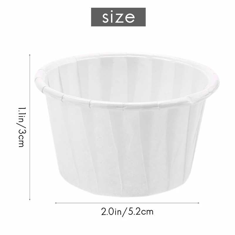 100Pcs Paper Cup Nose Hair Face Hair Removal Wax Bean Container Cake Paper Tray Paper Bowl Melting Wax Ice Cream Organizer