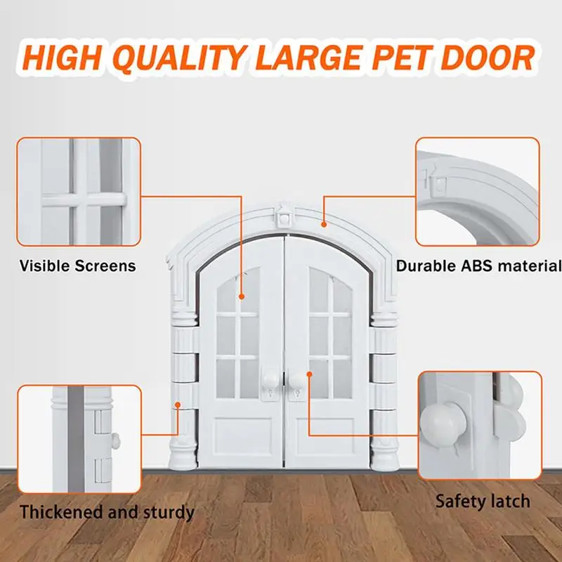 Cat French Door Interior Door French Pet Kitten Door For Exterior Interior Door For Indoor Cats Dogs Kitte For Bathroom Basement