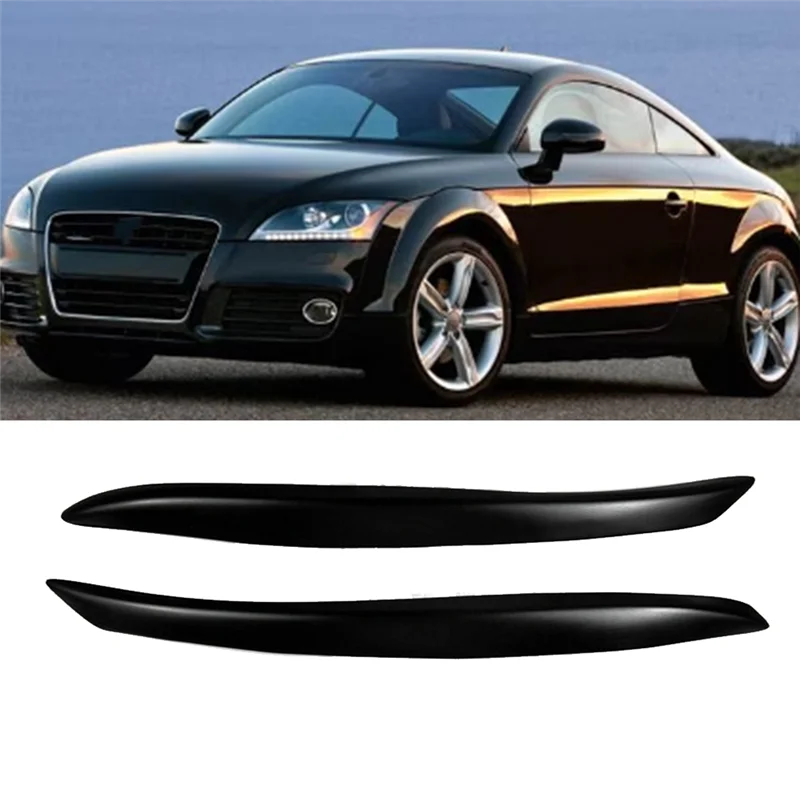 

Car Front Headlight Eyebrow Resin Head Light Eyelid Trim Sticker For TT 2006-2014