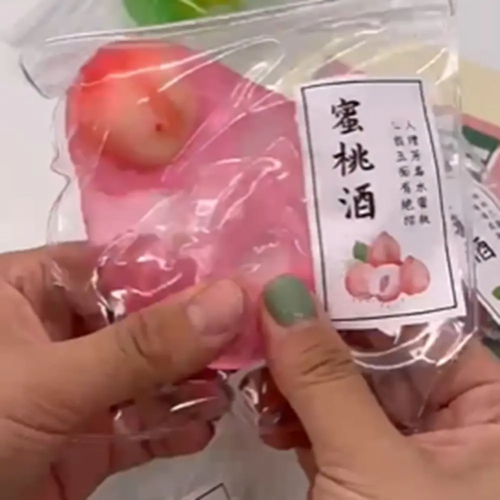 Boule sensorielle fraîche à presser, prune verte, vin, pincement façonnable, soulageant créatif, boule faite à la main