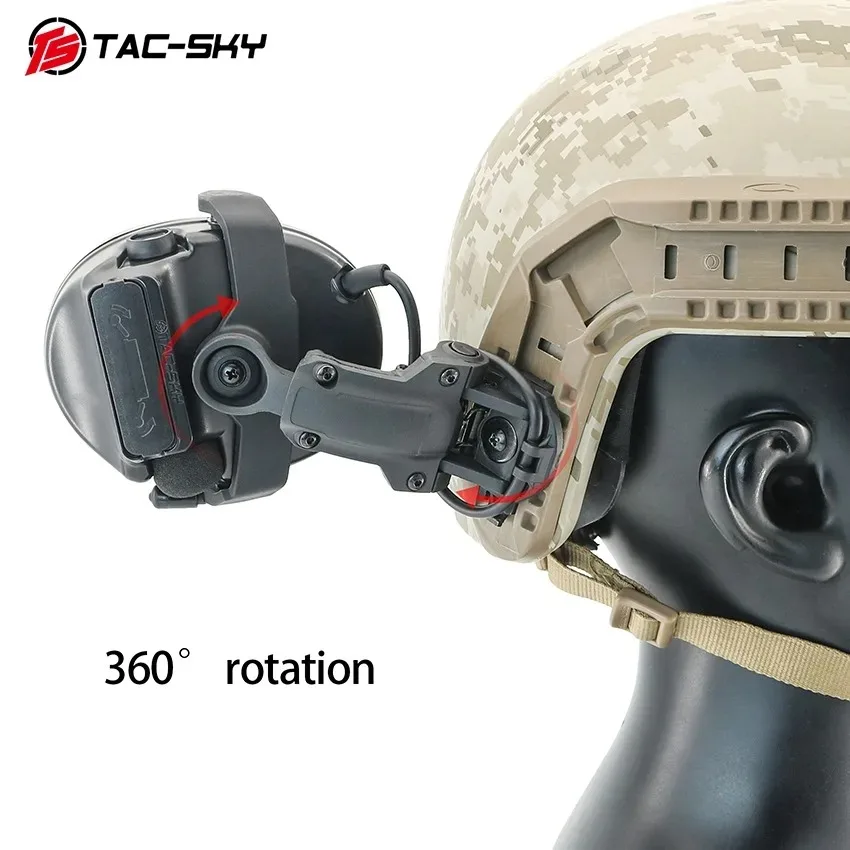 Adapter szyny hełmu do mocowania zestawu słuchawkowego TS TAC-SKY kompatybilny z C5/COMTAC III II wojskowym zestawem słuchawkowym do strzelania na szyny ARC/WENDY/MLOK