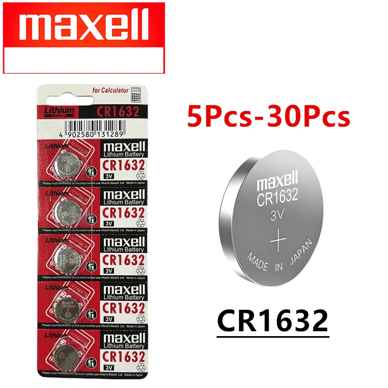 5pcs~30pcs For Maxell CR1632 CR 1632 ECR1632 DL1632 Button Batteries Cell Coin Lithium Battery For Watch Electronic Toy