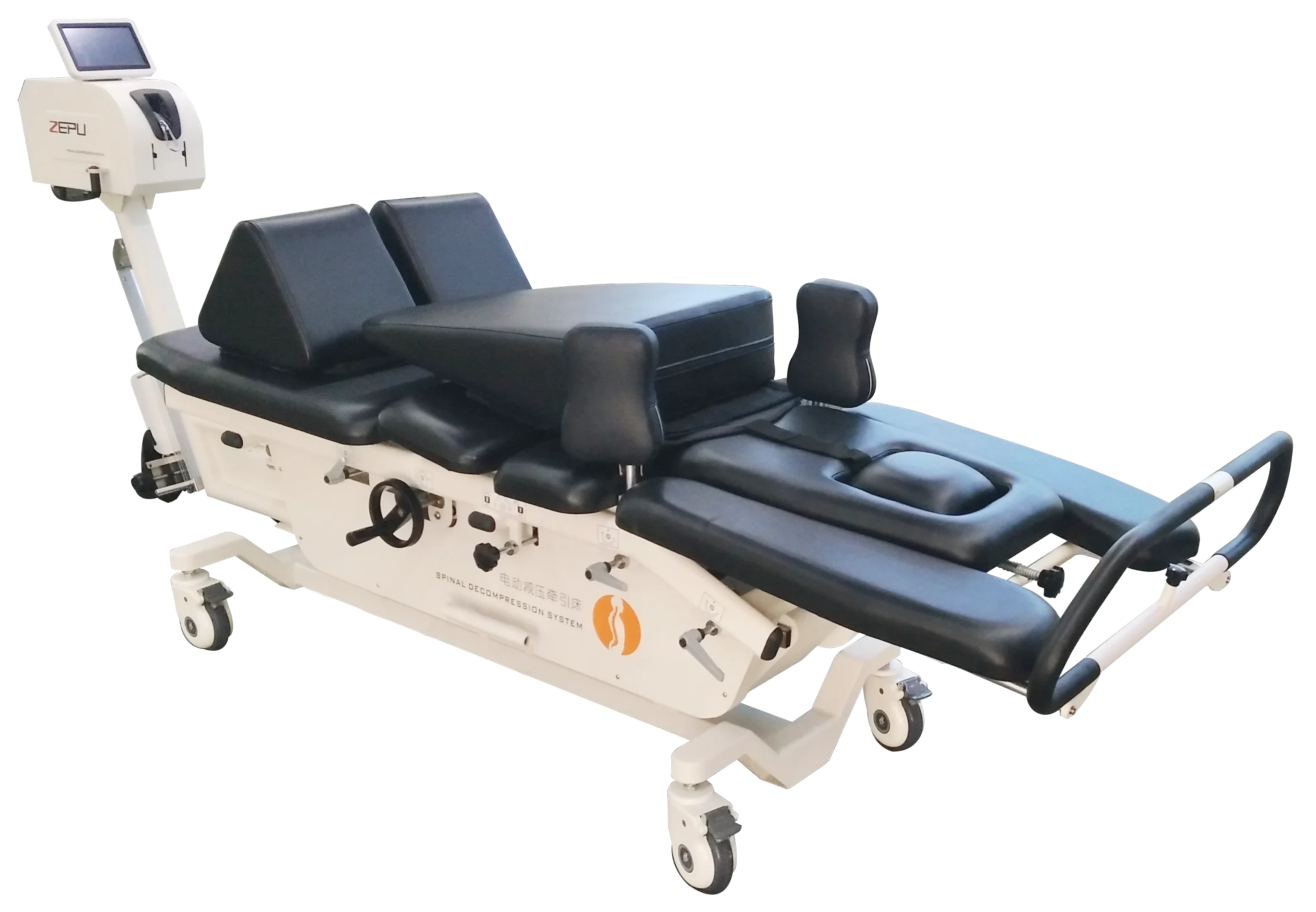 Electrical lumbar traction table 3D swing chiropractic bed