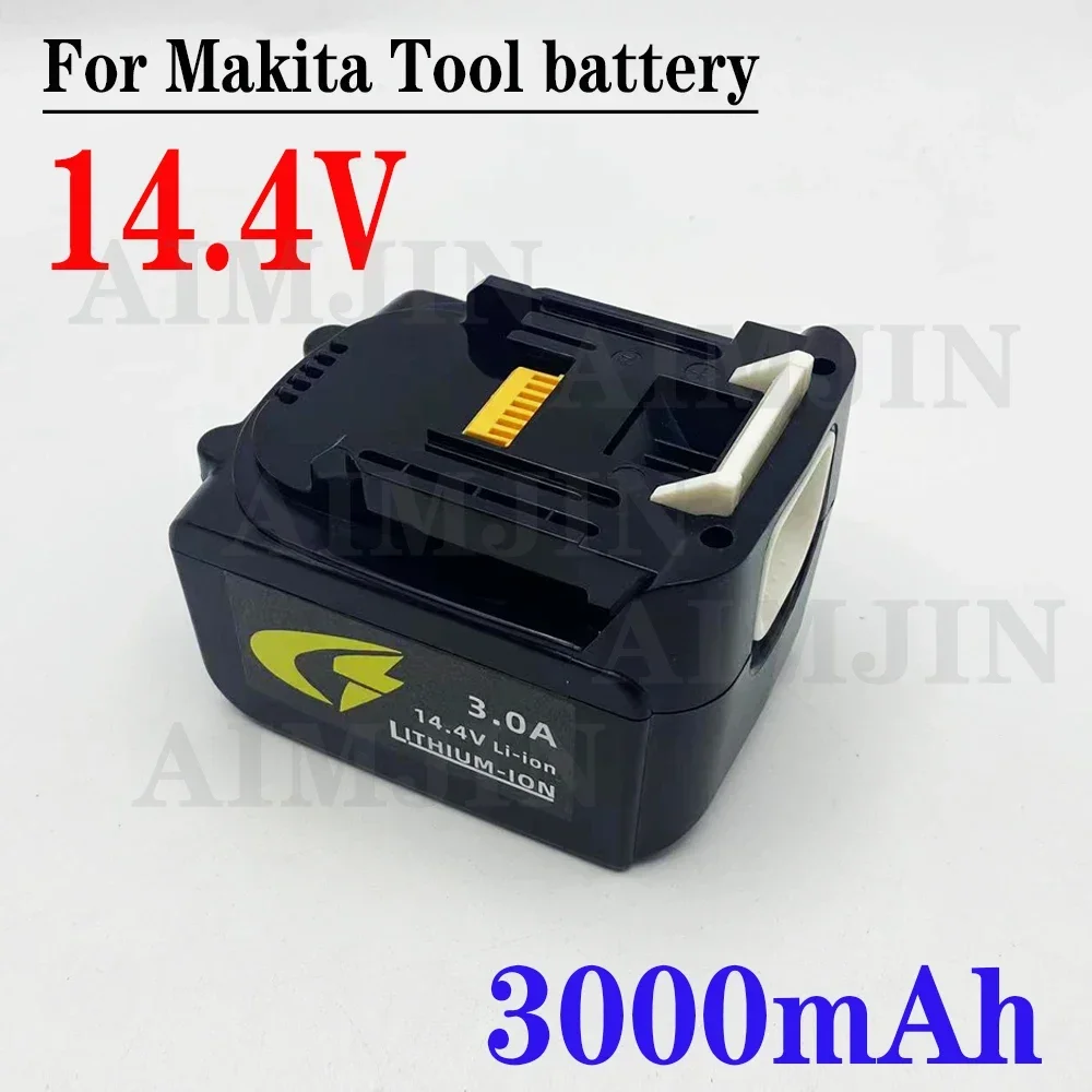 マキタ用充電式リチウムイオンバッテリー,コードレス電動工具,bl1415,bl1430,bl1440,14.4v,3000mah