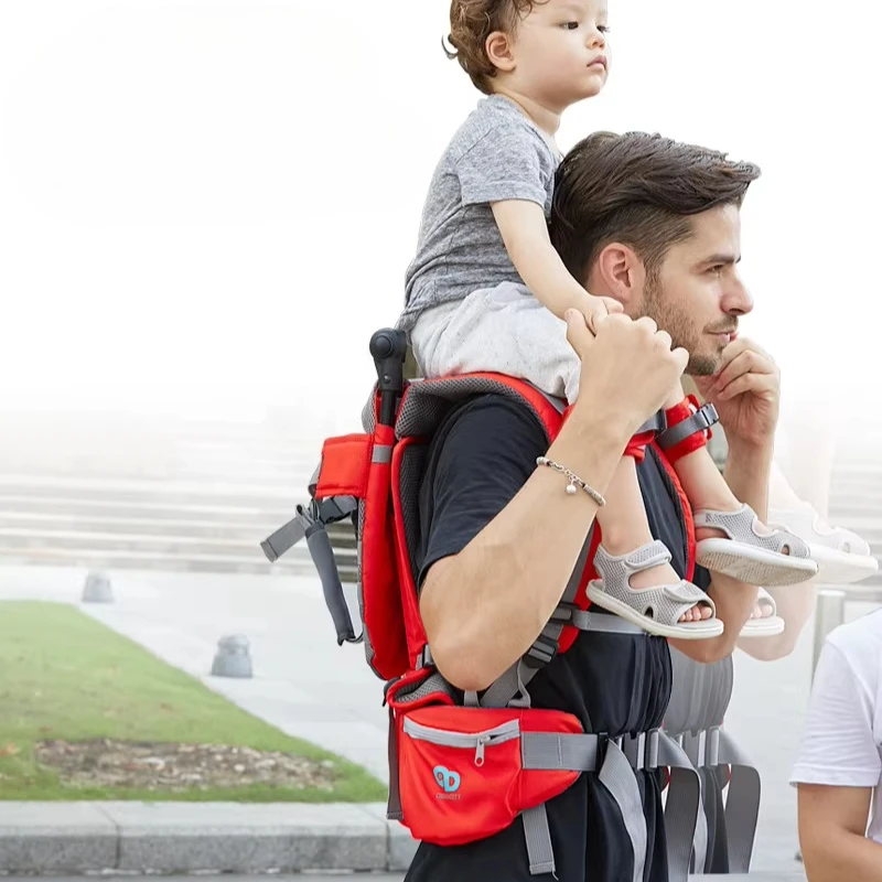 

Baby Walking Backpacks Baby Back Rack Outdoor Saddle Shoulder Seat with Awning Child Ride High Baby Travel Out Back Frame