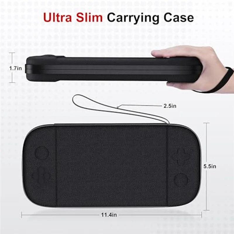 Nintendo Switch 2 2025用 ポータブルキャリーバッグ、12個のゲームカードスロット付き、スリムハードシェルキャリングケース、旅行に便利