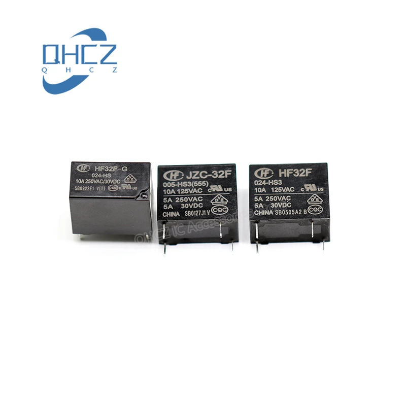 5pcs/lot Relay JZC HF 32F-G-005 012 024-HS3 HS 4 feet 5A 10A Relays New and Original In Stock