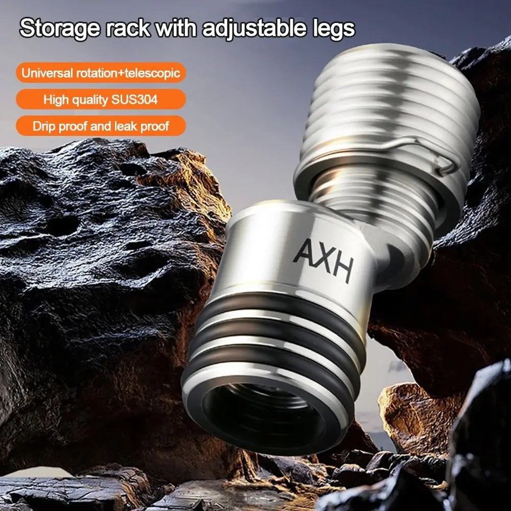 الفولاذ المقاوم للصدأ بزاوية منحني القدم زاوية تعديل تطول دش صنبور محول سميكة الحائط #3