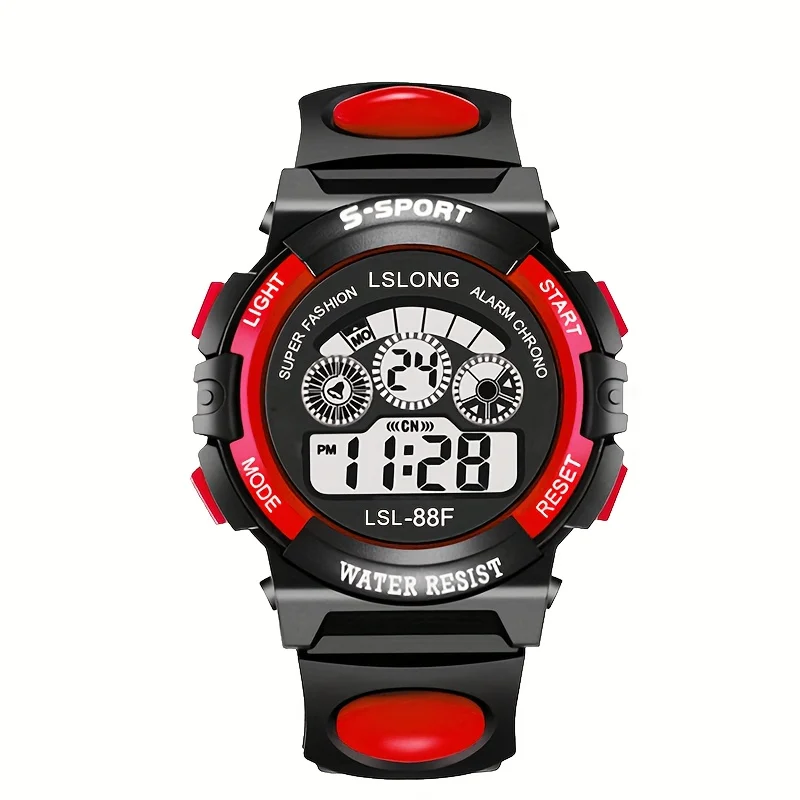 Reloj electrónico luminoso para niños y niñas, pulsera informal a prueba de caídas, resistente al agua, ideal para fiesta deportiva al aire libre,