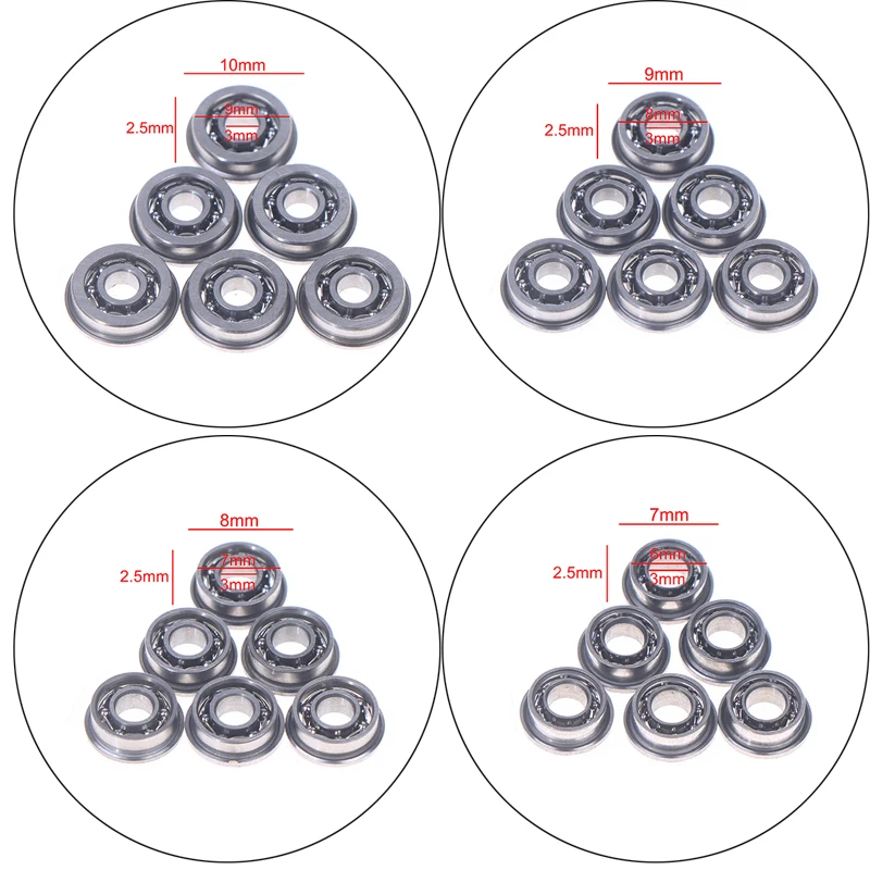6Pcs High Speed Stainless Steel 6MM 7MM 8MM 9MM High Precision Ball Bearing For AEG Gearbox
