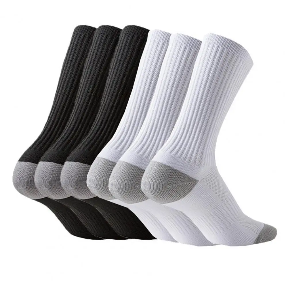 

5 Pairs Men's Cotton Crew Sock Sports Performance Socks Soft Breathable Running Socks for Daily Wear Exercise
