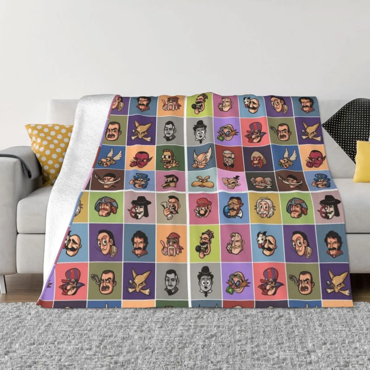 Movember Famous Mustaches Throw Blanket Thins Softest Blankets