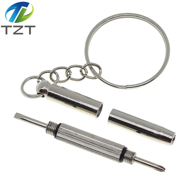 5-in-1 Mini Precision Repair Screwdriver Multifunctional Portable Optical/Eyeglasses/Sunglasses/Jewelry/Watches With Key Chain