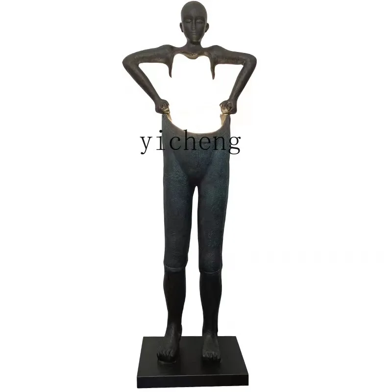 

Zk Sculpture Floor Portrait Ball Lifting Designer Hotel Living Room Lobby Exhibition Hall Creative Human Body Decoration