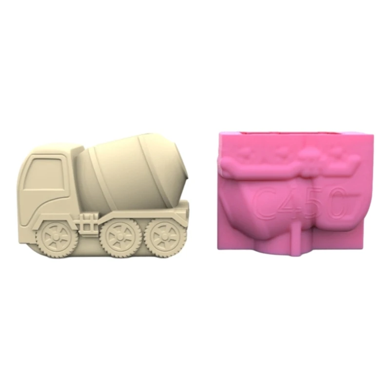 

Mud Tanker Pen Holder Silicone Molds Table Ornament Mould Plasters Making Tool Succulent Planter Mold Easy to Clean