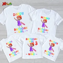 Birthday Girl Shirt for Family Matching Clothes Yo Yo Tshirt  Party Custom Name Kids Clothing Children Baby Girl Matching Outfit