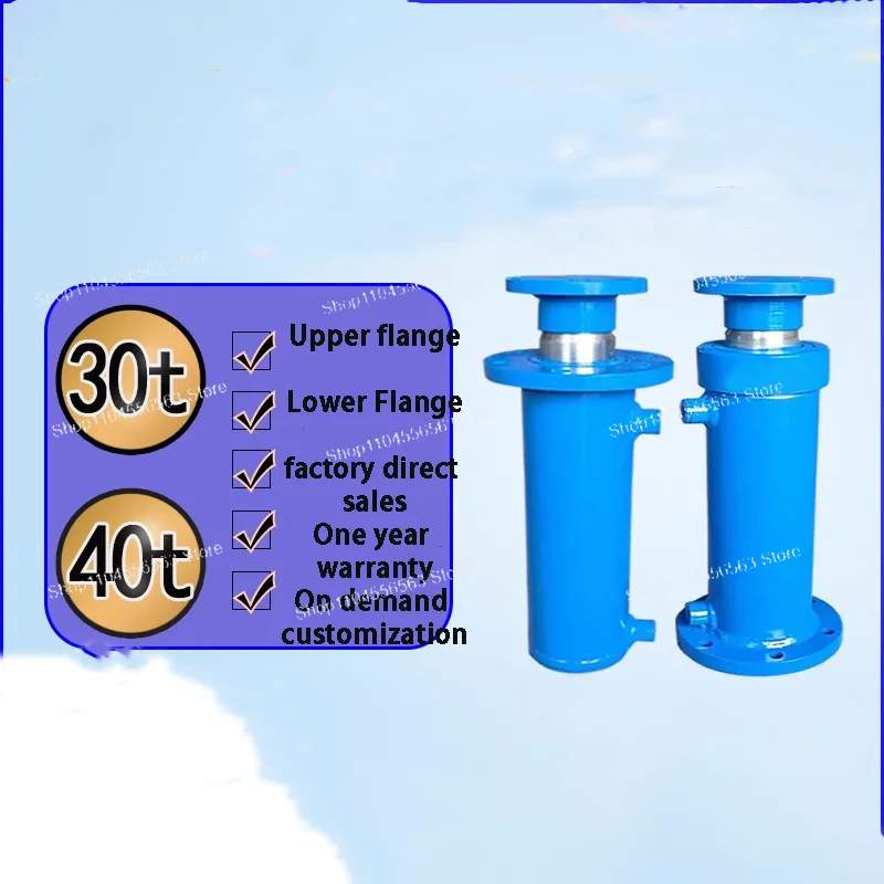 Hydraulic Cylinder 30t 40t Bidirectional Flange Hydraulic Cylinder Complete Manual Electric Packing Press Splitting Diesel Oil