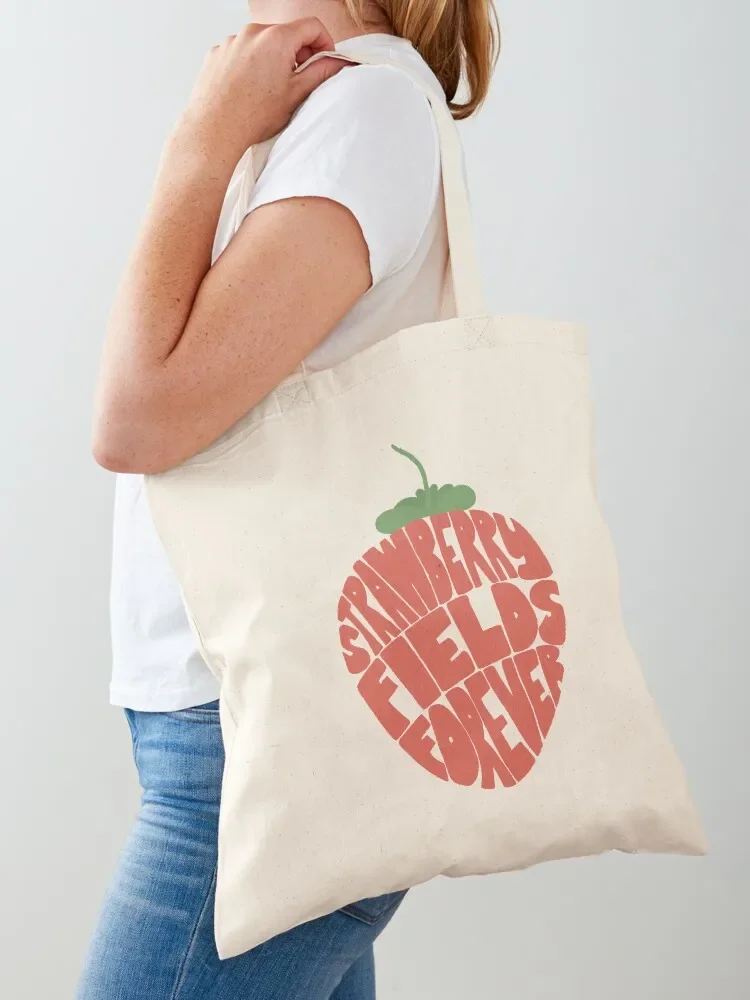 Strawberry fields forever Tote Bag Shopper handbag Custom bag personalized tote bag Eco