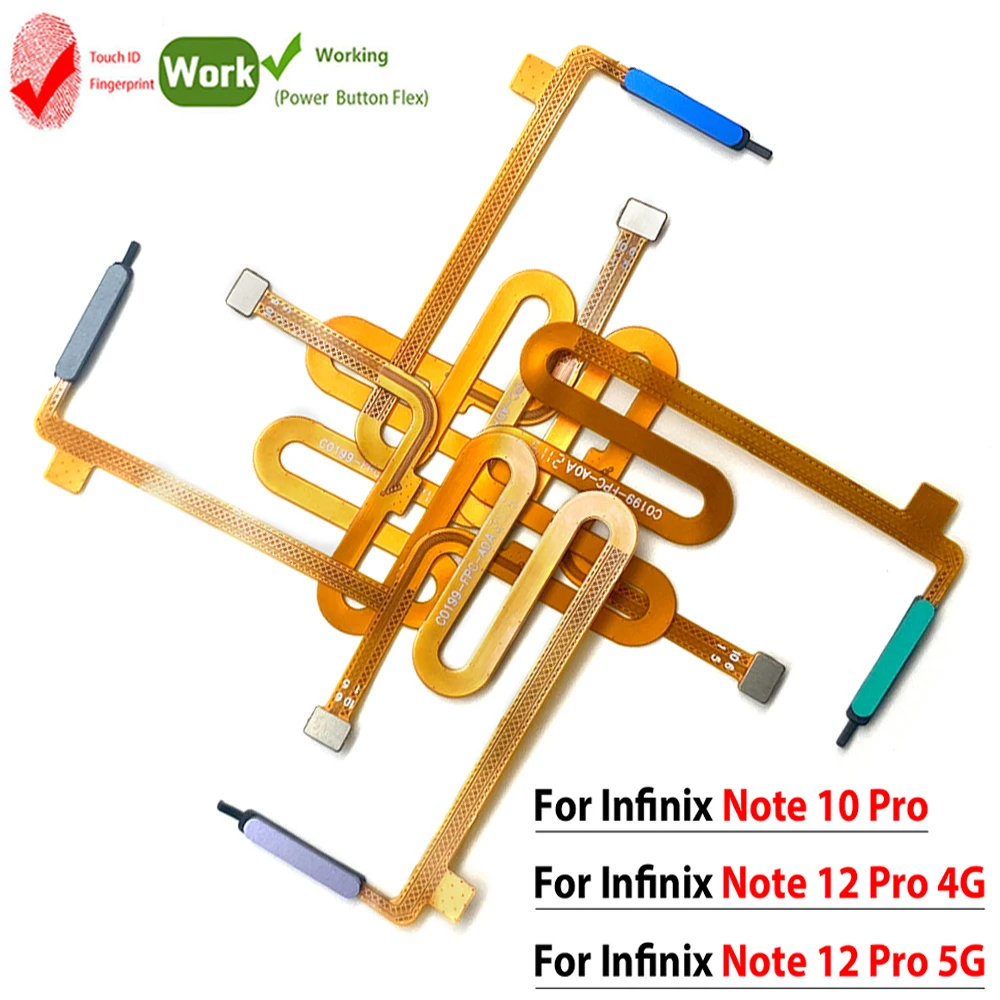 

NEW Fingerprint Sensor Home Return Key Menu Button Flex Ribbon Cable For infinix Note 10 Pro / Note 12 Pro 4G 5G