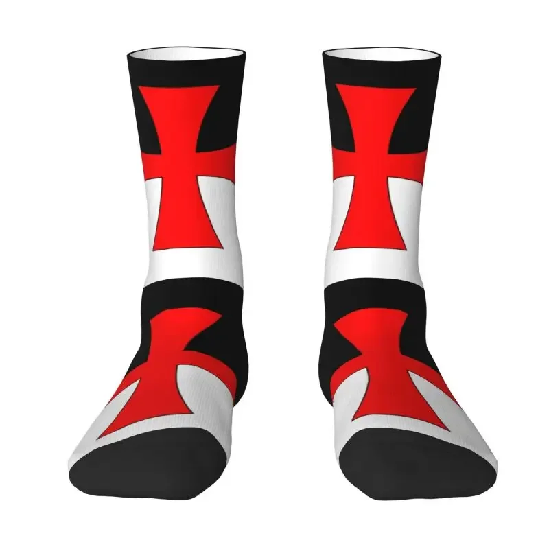 

Knights Templar Flag Mens Crew Socks Unisex Kawaii 3D Print Medieval Cross Dress Socks