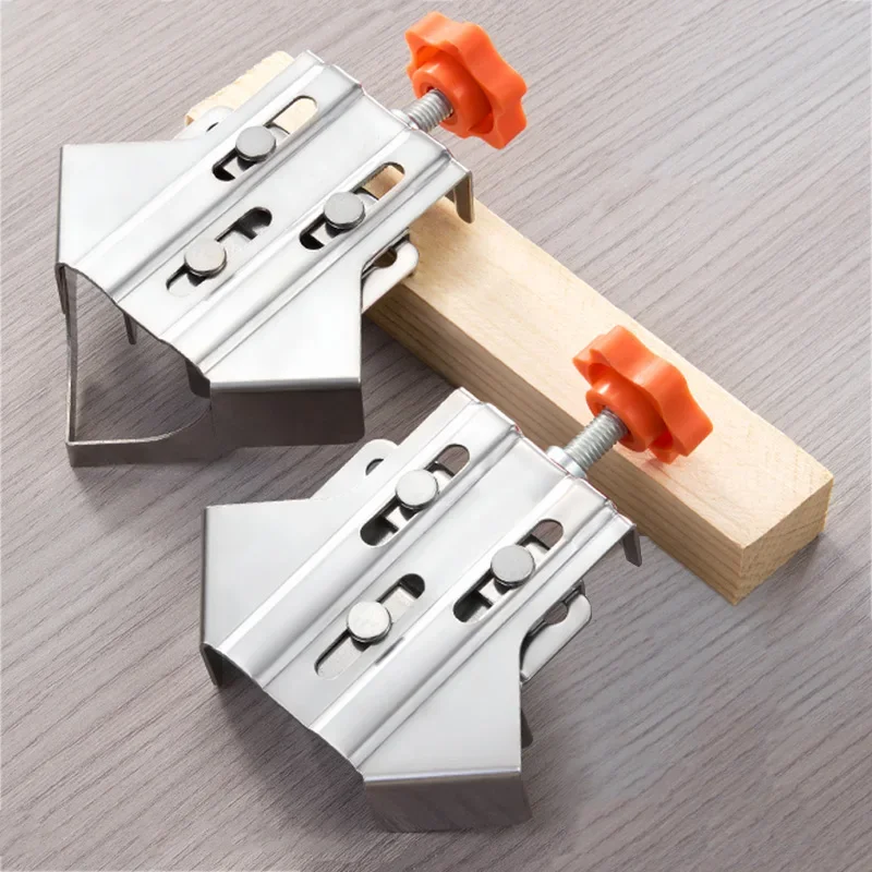 Corner Clamp Steel 90 Degree, Right Angle Clamp Carpenter Quick Splicing Clamp W/ Adjustable Swing Jaw for DIY Framing Welding