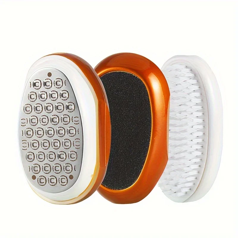 Broyeur de pieds domestique pour frottement des pieds, élimine les peaux mortes, les callosités des pieds cornées, lime trois en un en acier inoxydable