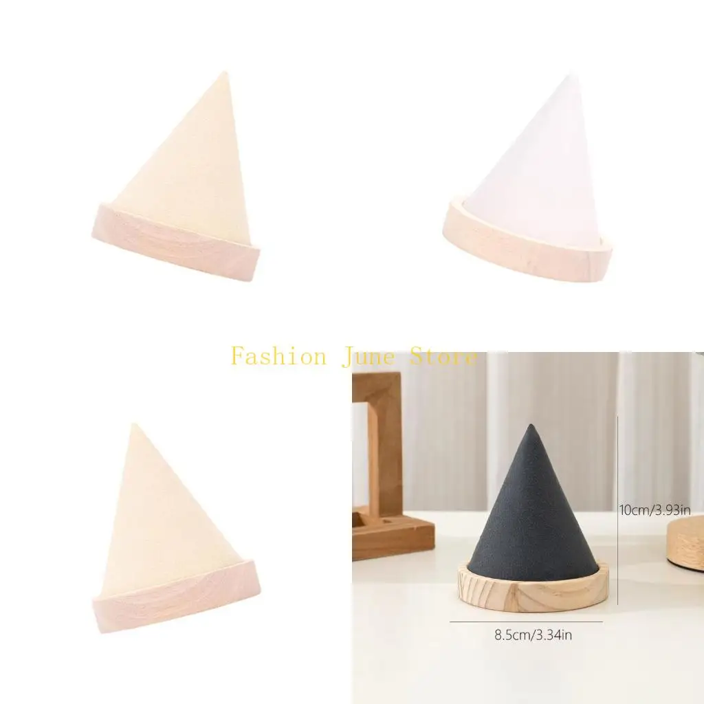 N5KA Stylish and Velvets Cone Shaped Storage Stand Suitable for Bracelets Enhancing Decors with Efficient Organization