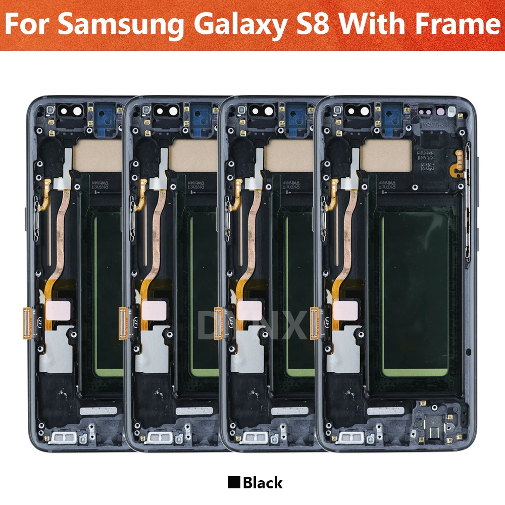 TFT Screen For Samsung Galaxy S8 LCD With Frame G950F G950U Touch Screen Repairment Parts Assembly Display Without Fingerprints