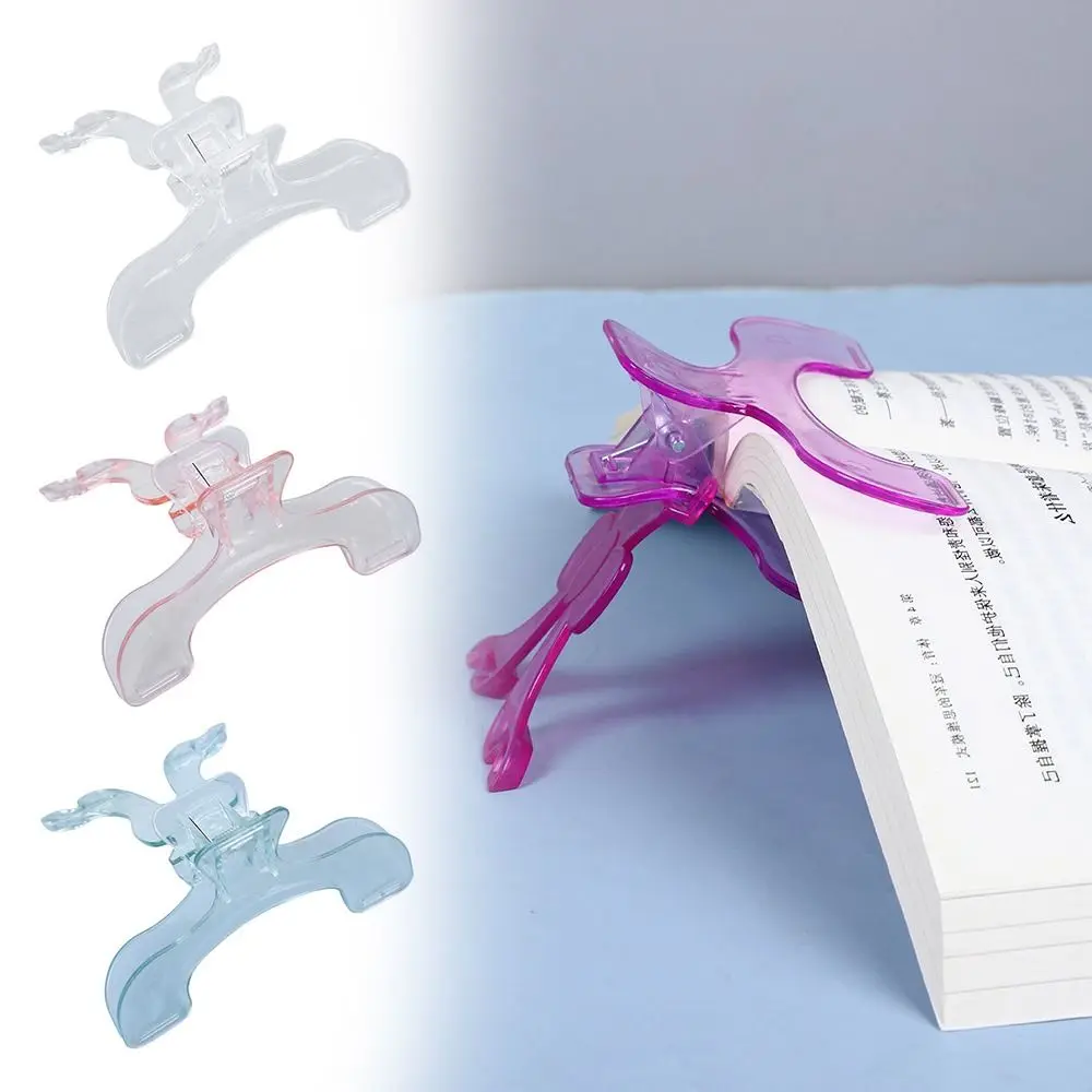 Easy To Read Fixed Book Clips Plastic Anti-slip Reading Bookmark Holder 12° Anti Page Turning Holder for Student Learning Tools