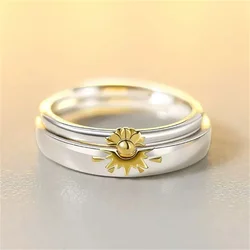 Cute Daisy Flower Couple Ring For Lover Anniversary Accessories Trendy Silver 925 Ring Foe Men Women Jewelry